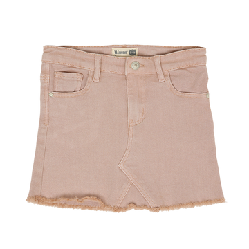 Skirt With Cut J, Jeans - Pink